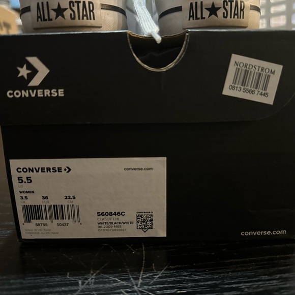 Converse White Platform Hightops - Picture 8 of 8